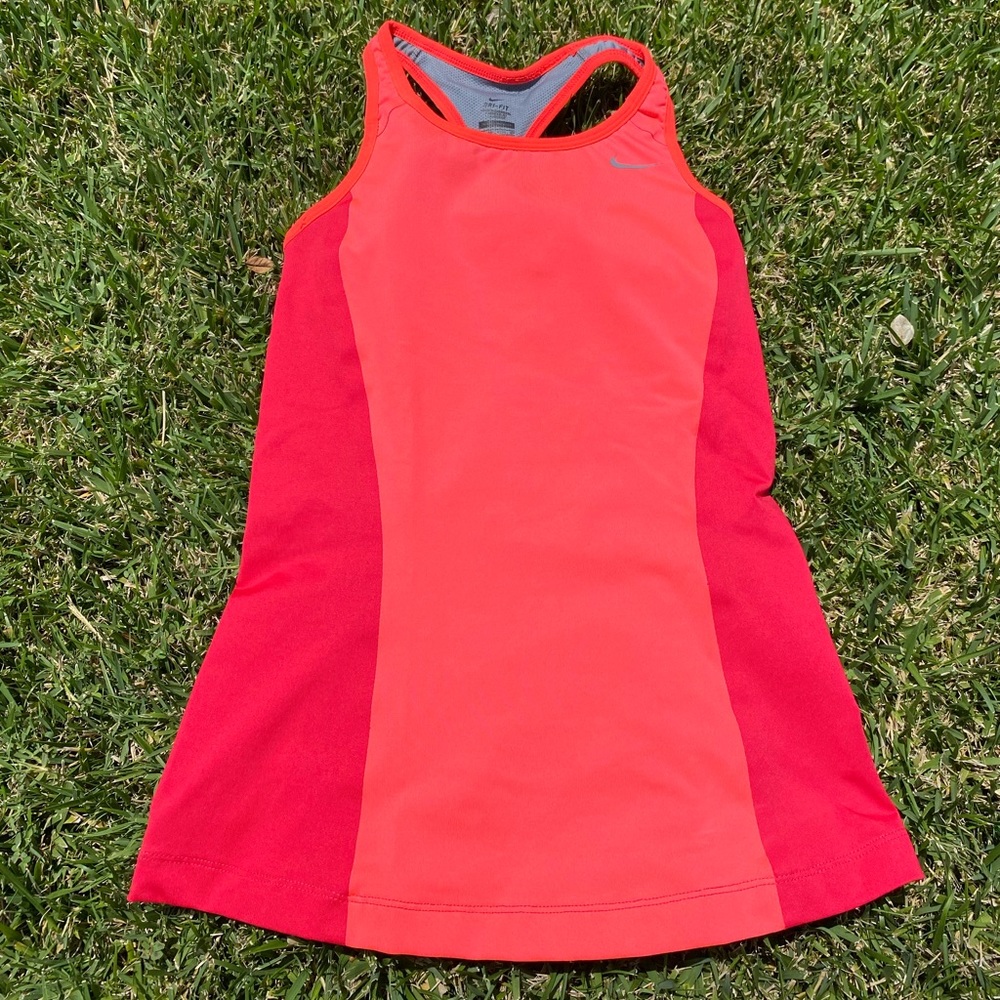Nike Dri Fit racer back athletic tank pink/red SM
